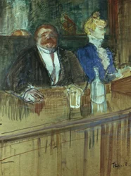Au bar : Le gros propriétaire et le caissier anémique, 1898
